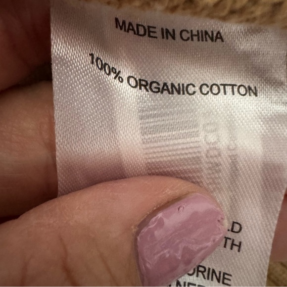 Quince 100% organic cotton cottagecore knit Tan Button-Up Cardigan small - Picture 7 of 7